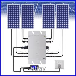 Solar Micro Inverter 1200W MPPT Grid Tie Pure Sine Wave DC to AC LCD Waterproof