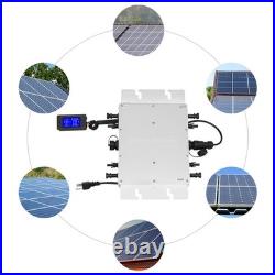 Solar Micro Inverter 1200W MPPT Grid Tie Pure Sine Wave DC to AC LCD Waterproof