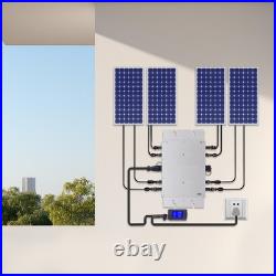 Solar Micro Inverter 1200W MPPT Grid Tie Pure Sine Wave DC to AC LCD Waterproof