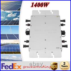 Solar Micro Inverter 1400W Waterproof Grid Tie MPPT Pure Sine Wave DC to AC 110V