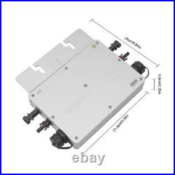 Solar Micro Inverter 600W Grid Tie MPPT Pure Sine Wave DC to Waterproof