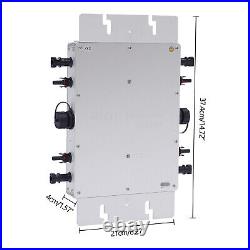 Solar Micro Inverter WVC-1200W Grid Tie MPPT Pure Sine Wave DC to AC Aluminium