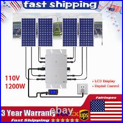 Solar Micro Inverter WVC-1200W Grid Tie MPPT Pure Sine Wave DC to AC Waterproof