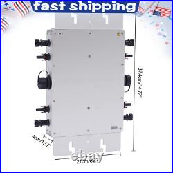 Solar Micro Inverter WVC-1200W Grid Tie MPPT Pure Sine Wave DC to AC Waterproof