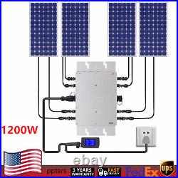 Solar Micro Inverter WVC-1200W MPPT Grid Tie Pure Sine Wave DC to AC Waterproof