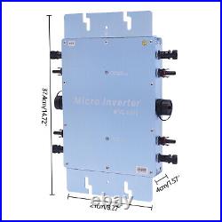 Solar Micro Inverter Waterproof WVC-1200W Grid Tie MPPT Pure Sine Wave DC to AC