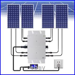 Solar Micro Inverter Waterproof WVC-1200W Grid Tie MPPT Pure Sine Wave DC to AC