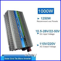 Solar Panel Inverter Grid Tie 1000W 18V MPPT Function Durable Pure Sine Wave
