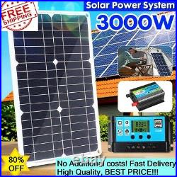 Solar Panel Power Generator Grid Home System 3000W Inverter Controller Kit 220V