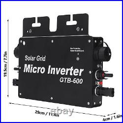Solar Power Grid Tie Inverter AC120 230V Grid Tie Inverter WIFI Control Aluminum