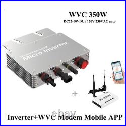 Solar Tie Micro Inverter MPPT 300-350W Grid 22-60VDC 120V 230VAC Mobile APP
