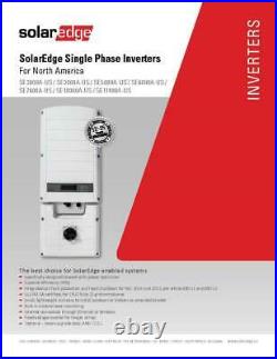 SolarEdge 11KW GRID-TIED Inverter Model SE11400A-US NEW FACTORY BOX NO RESERVE