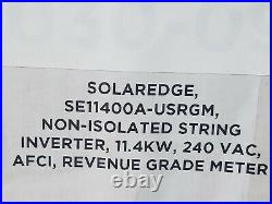 SolarEdge 11KW GRID-TIED Inverter Model SE11400A-US NEW FACTORY BOX NO RESERVE