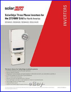 SolarEdge SE10k-US-480,10kw Commercial Inverter 480v