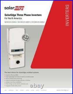 SolarEdge SE10k-US-480, commercial 10kw Gridtie Inverter 480v