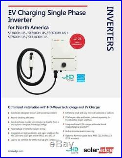 SolarEdge SE7600H-US000BNV4 Single Phase Inverter with EV Charger