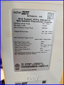 Solaredge Se5000h-us 5000w Phase Inverter Hd-wave Untested