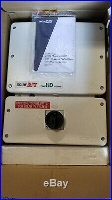 Solaredge Se7600h-us Hd Wave Grid Tie Inverter 7600w 240 Vac, String Inverter