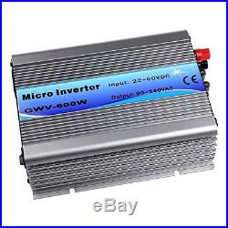 Solarepic Micro Grid Tie Inverter 600W Stackable with MPPT 22-60V DC Input 110V Ou