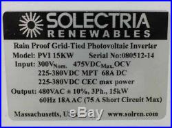 Solectria PVI15KW 15 kW Three-Phase 480V Solar Electricity Grid-Tied PV Inverter