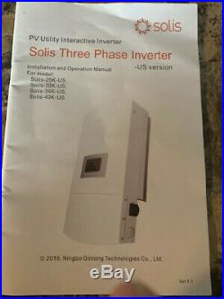 Solis Solar 25kW Inverter Three Phase 4 MPPT 480VAC BRAND NEW