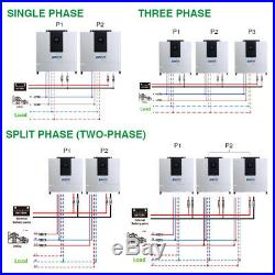 Split Phase 5Kw 110vac/220vac 48vdc 3-phase 80A Dual 60A Battery Solar Inverter