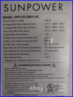 SunPower 360 watt Solar Panels with Enphase IQ 7XS or SunPower Micro Inverter