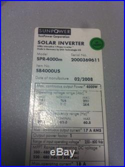 SunPower Grid-Tie Inverter SPR-4000M AS IS READ AD