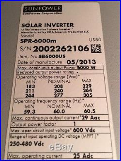 SunPower SPR-6000m 6000W Grid Tie Solar Inverter