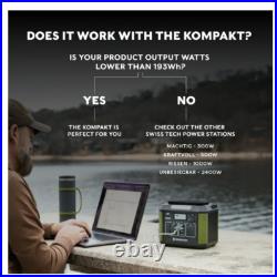 Swiss Tech 200W Portable Power Station, 193Wh, Solar Generator for Camping and T