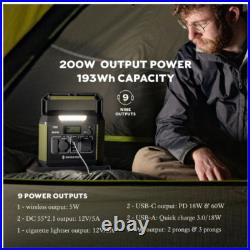 Swiss Tech 200W Portable Power Station, 193Wh, Solar Generator for Camping and T