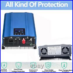 TINGEN 1000W Grid Tie Inverter with LCD Display Solar Panel DC Input 26V-45V Bat