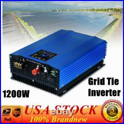 US 1200W Waterproof Grid Tie Inverter DC To AC 110V Pure Sine Wave Inverter 48V