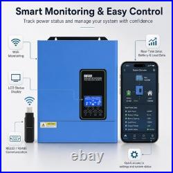 US 4200W 24V Solar Hybrid Inverter 110V 120V Pure Sine Wave 120A MPPT Controller