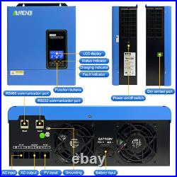 US 4200W 24V Solar Hybrid Inverter 110V 120V Pure Sine Wave 120A MPPT Controller