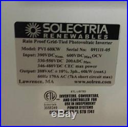 (used) Solectria Pvi 60kw 208vac Grid-tie Solar Inverter