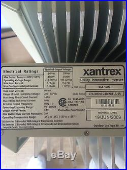 (USED) Xantrex Grid-Tie Solar Inverter 3300w GT3.3N-NA-240/208UL-05