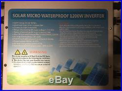 Used 1.2KW / 240v Home Solar Quad Input Micro Inverter Plug In Grid Tie