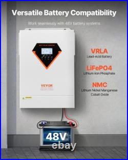 VEVOR 6000W Hybrid Solar Inverter 48V DC Pure Sine Wave 220V MPPT Off Grid New