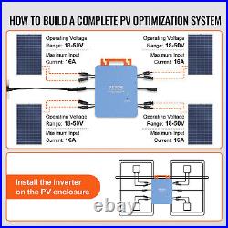 VEVOR Solar Grid Tie Micro Inverter Solar Micro Inverter 1200W Waterproof IP67