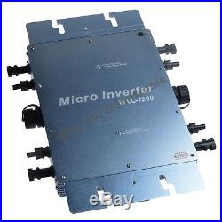 Waterproof 1200W Grid Tie Inverter DC22V-50V to AC110V/220V Solar Inverter IP65