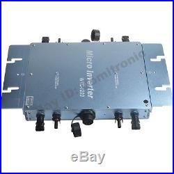 Waterproof 1200W Grid Tie Inverter DC22V-50V to AC110V/220V Solar Inverter IP65