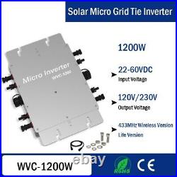 Wireless Micro Inverter Solar Grid Tie Converter DC22-60V 120V230V Auto Switch