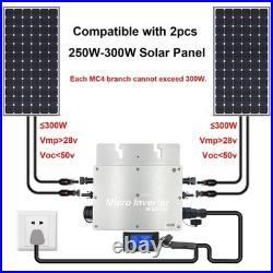 Y&H 600W Solar Grid Tie Micro Inverter AC Data Monitoring IP65 MPPT DC28-50V